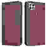 Cadorabo Hülle für Samsung Galaxy A22 5G Schutz Hülle in Braun Etui Handyhülle Case Cover Standfunktion Tasche