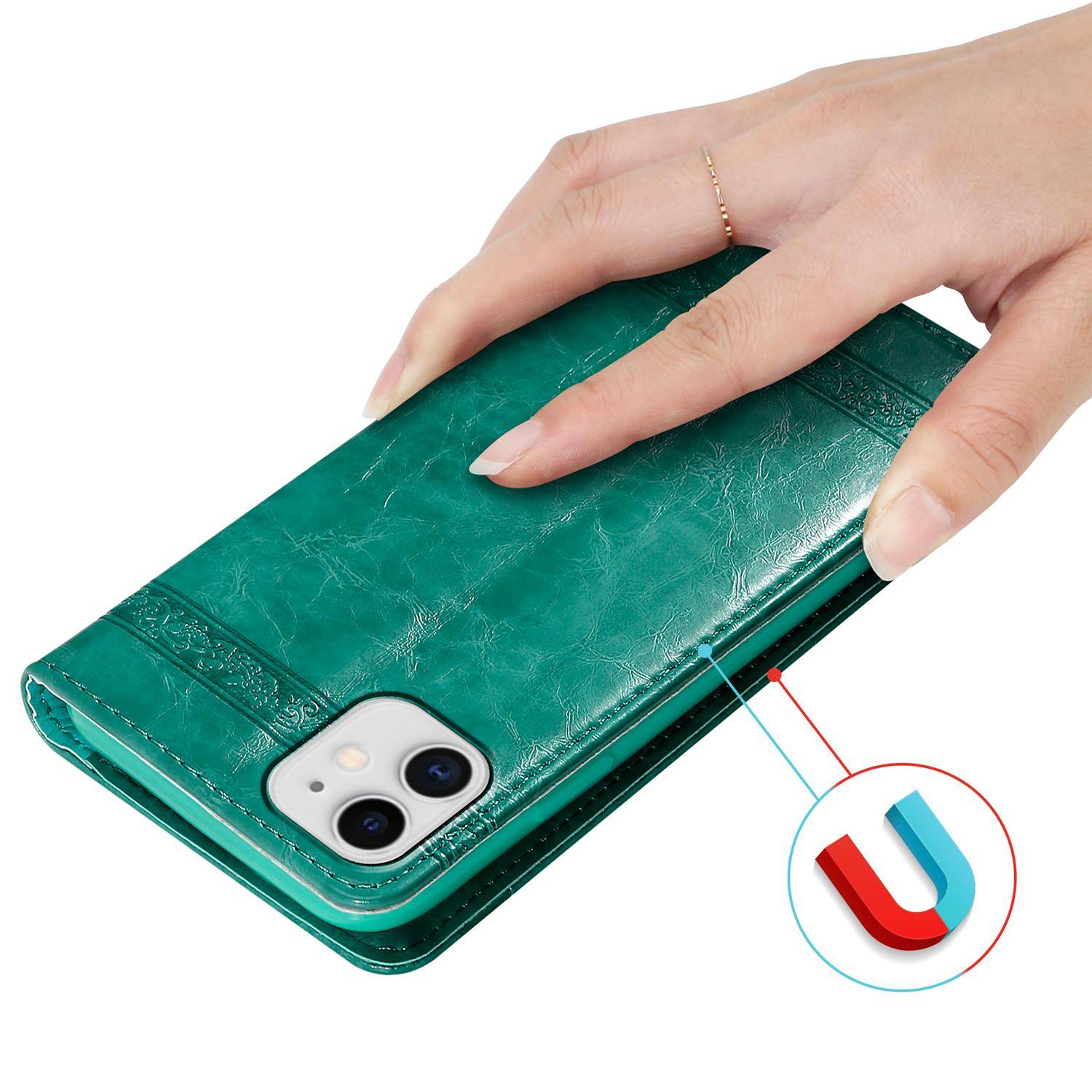 Cadorabo Hülle für Apple iPhone 11 Schutzhülle in Türkis Handyhülle Etui Cover Case Standfunktion