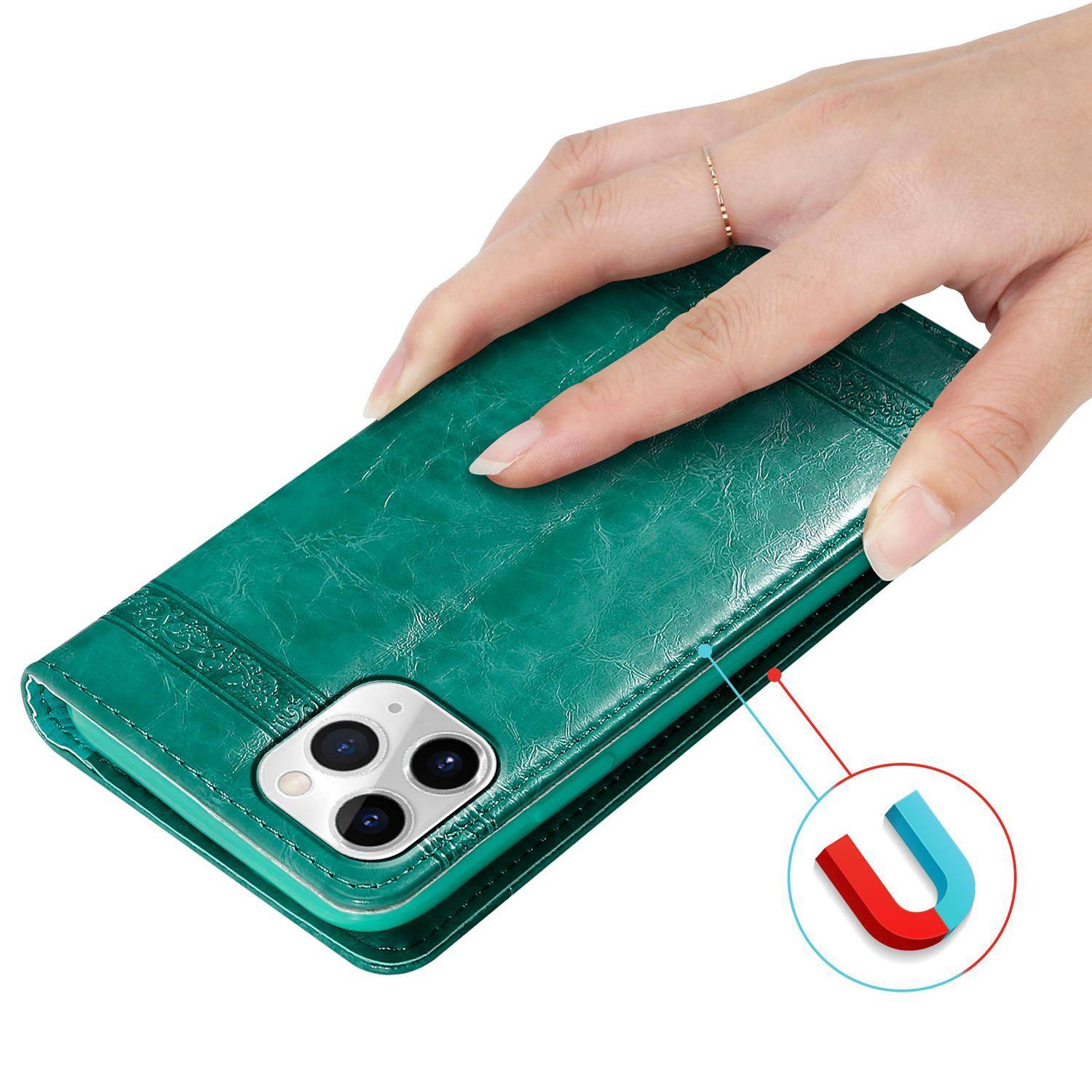 Cadorabo Hülle für Apple iPhone 11 PRO MAX Schutzhülle in Türkis Handyhülle Etui Cover Case Standfunktion