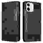 Cadorabo Hülle für Apple iPhone 12 MINI Schutzhülle in Schwarz Handyhülle Etui Cover Case Standfunktion