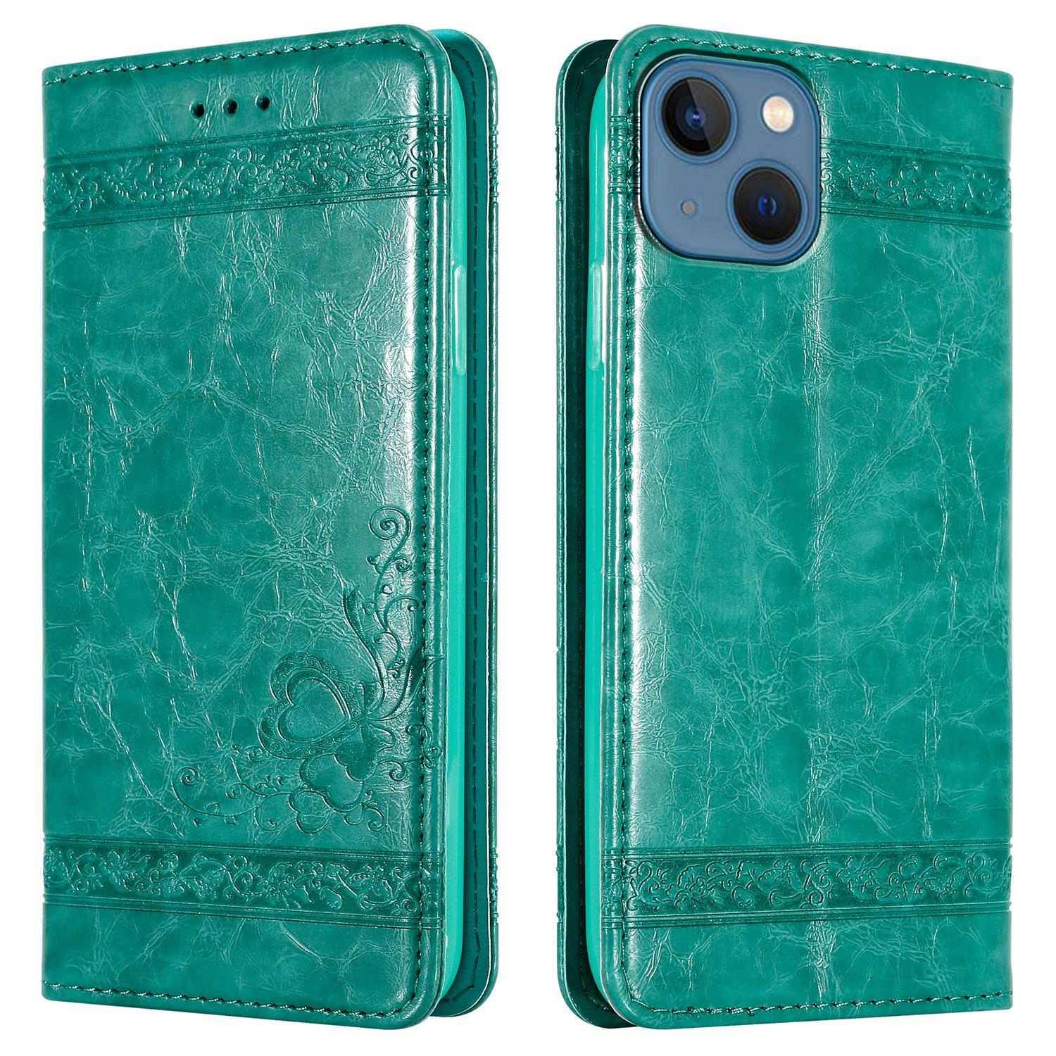 Cadorabo Hülle für Apple iPhone 13 MINI Schutzhülle in Türkis Handyhülle Etui Cover Case Standfunktion