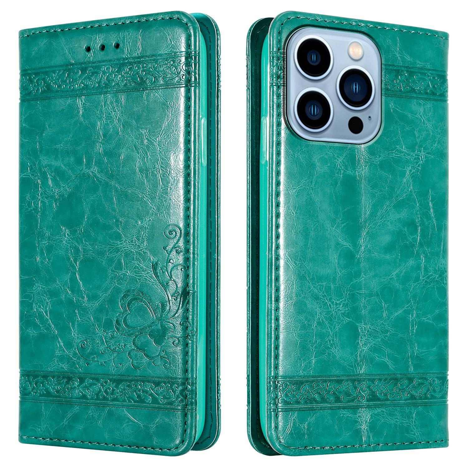 Cadorabo Hülle für Apple iPhone 13 PRO MAX Schutzhülle in Türkis Handyhülle Etui Cover Case Standfunktion