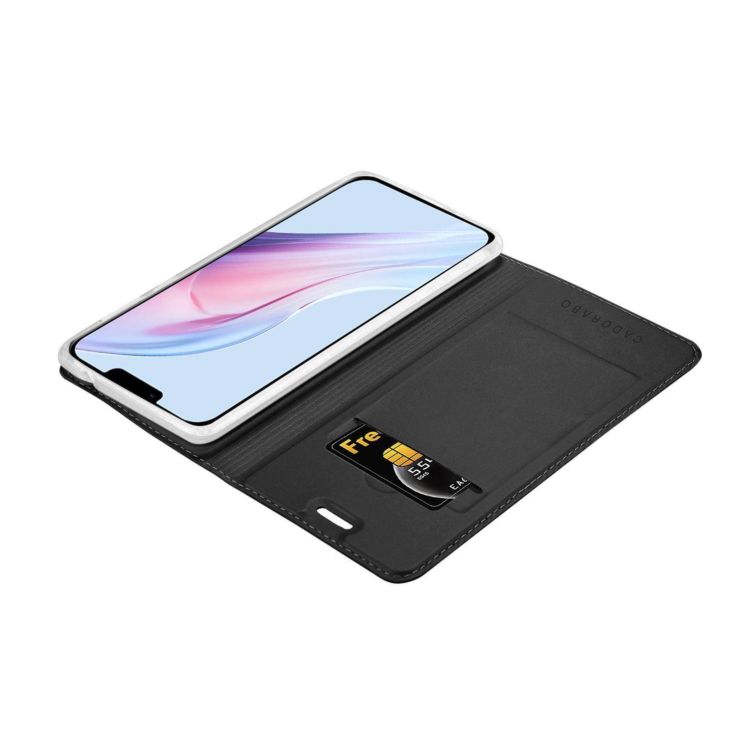Cadorabo Handyhülle für Apple iPhone 13 Schutz Hülle in Schwarz Cover Etui Book Case Booklet