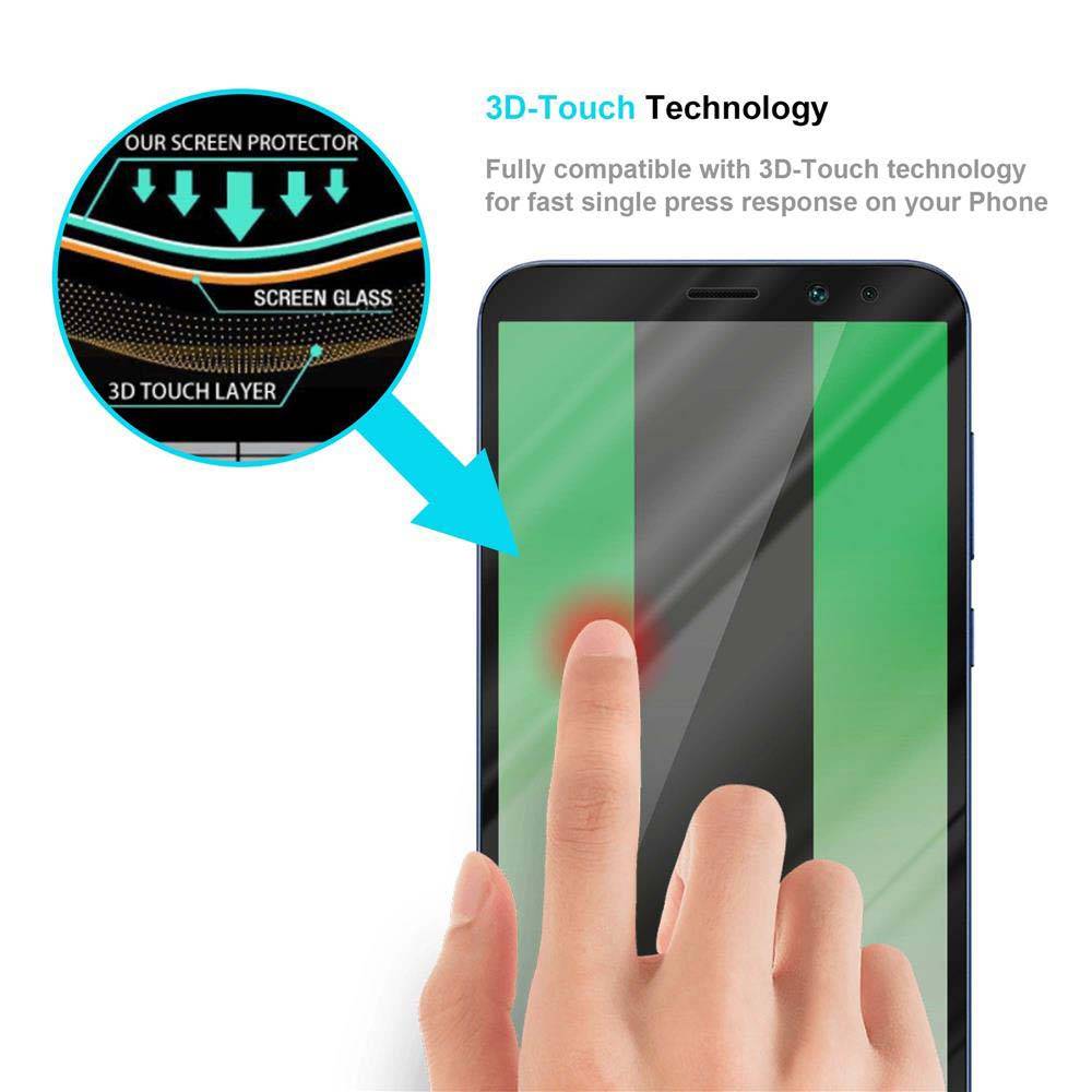 Cadorabo Vollbild Folie für Huawei MATE 10 LITE in TRANSPARENT mit SCHWARZ - Gehärtetes Display-Schutzglas (RETAIL PACKAGING)