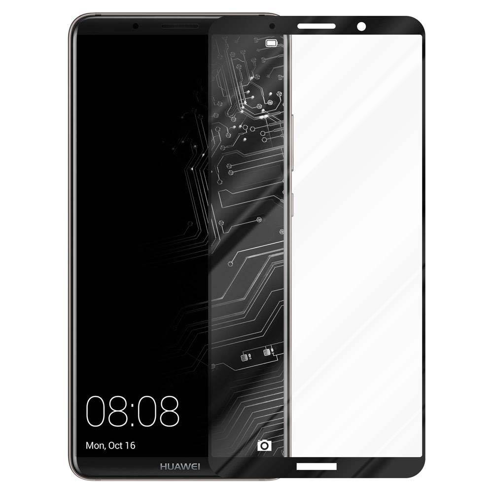 Cadorabo Vollbild Folie für Huawei MATE 10 PRO in TRANSPARENT mit SCHWARZ - Gehärtetes Display-Schutzglas (RETAIL PACKAGING)