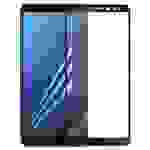 Cadorabo Vollbild Folie für Samsung Galaxy A8 PLUS 2018 in TRANSPARENT mit SCHWARZ - Gehärtetes Display-Schutzglas (RETAIL PACKAGING)