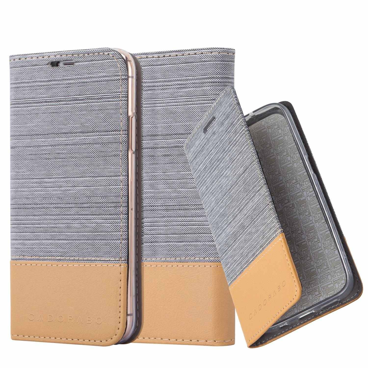 Cadorabo Hülle für Apple iPhone 13 PRO MAX Schutzhülle in Grau Handy Hülle Etui Book Case Cover