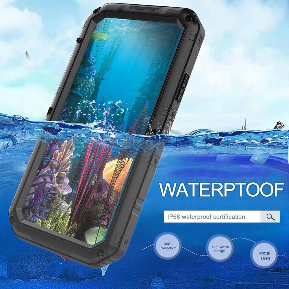 Cadorabo Hülle für Apple iPhone XR in Schwarz Robuster 360° Displayschutz Outdoor Heavy Duty Schutzhülle
