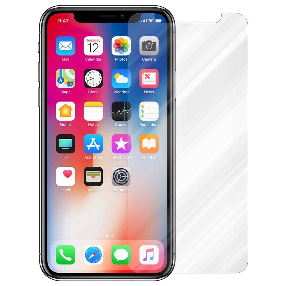 Cadorabo Folie für Apple iPhone X / XS in KRISTALL KLAR - Gehärtetes Display-Schutzglas (RETAIL PACKAGING)