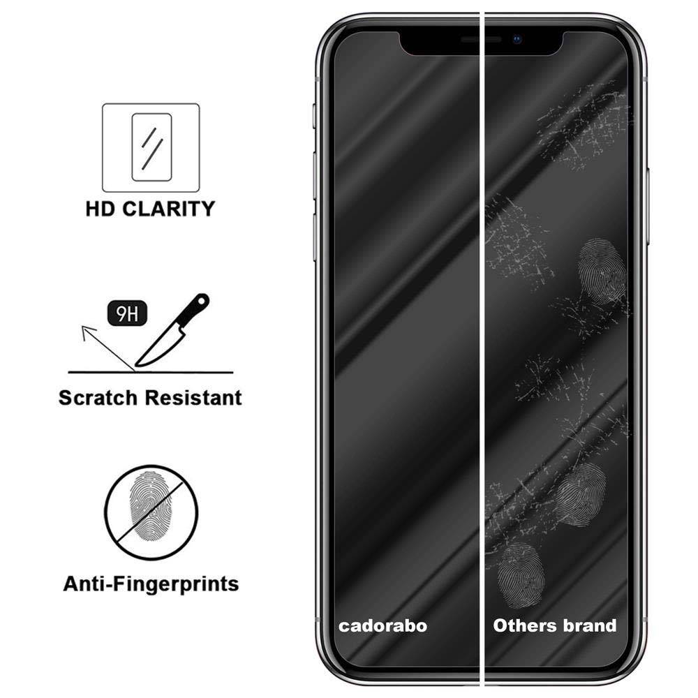 Cadorabo Folie für Apple iPhone X / XS in KRISTALL KLAR - Gehärtetes Display-Schutzglas (RETAIL PACKAGING)