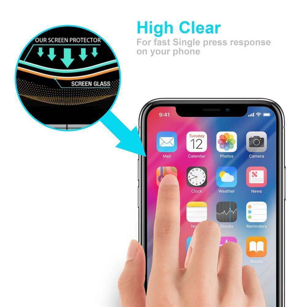 Cadorabo Folie für Apple iPhone X / XS in KRISTALL KLAR - Gehärtetes Display-Schutzglas (RETAIL PACKAGING)