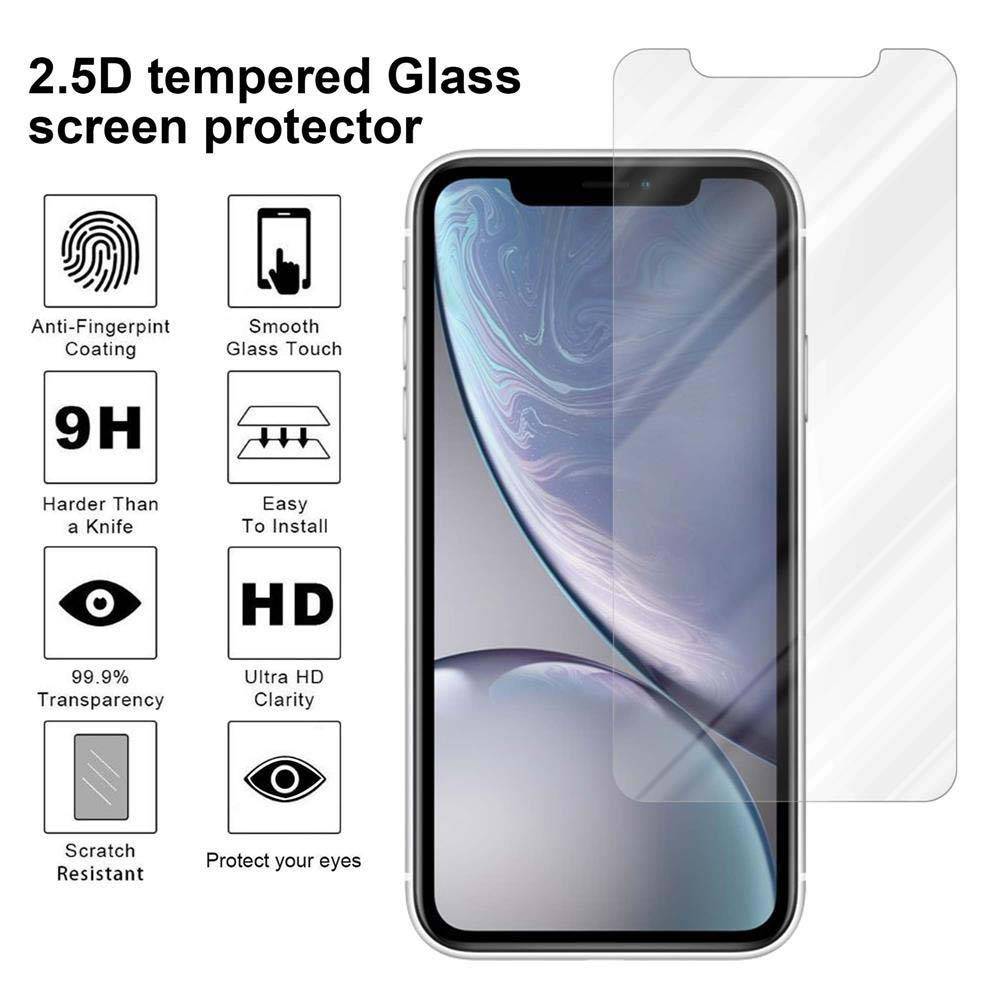 Cadorabo Folie für Apple iPhone XR in KRISTALL KLAR - Gehärtetes Display-Schutzglas (RETAIL PACKAGING)