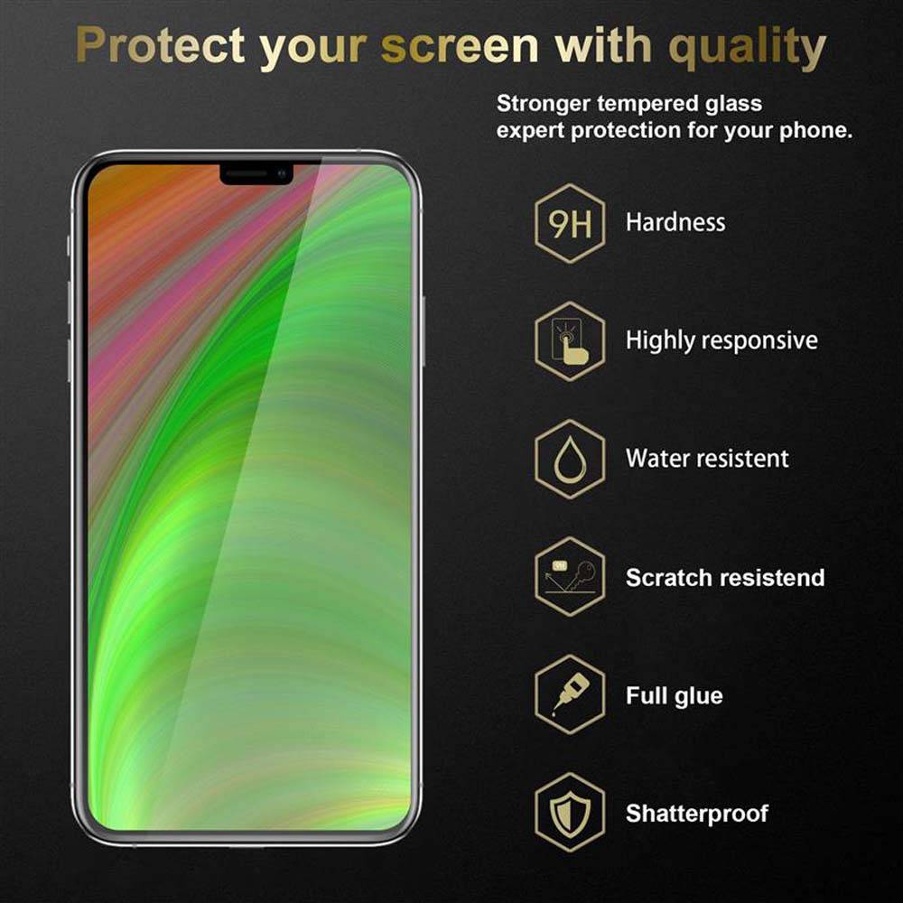 Cadorabo Folie für Apple iPhone XS MAX in KRISTALL KLAR - Gehärtetes Display-Schutzglas (RETAIL PACKAGING)