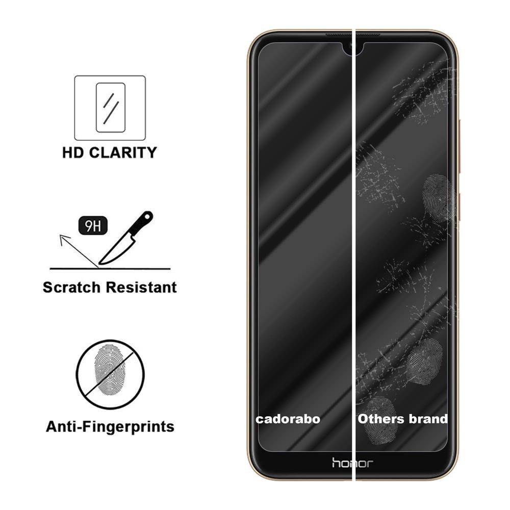 Cadorabo Folie für Honor 8A in KRISTALL KLAR - Gehärtetes Display-Schutzglas (RETAIL PACKAGING)