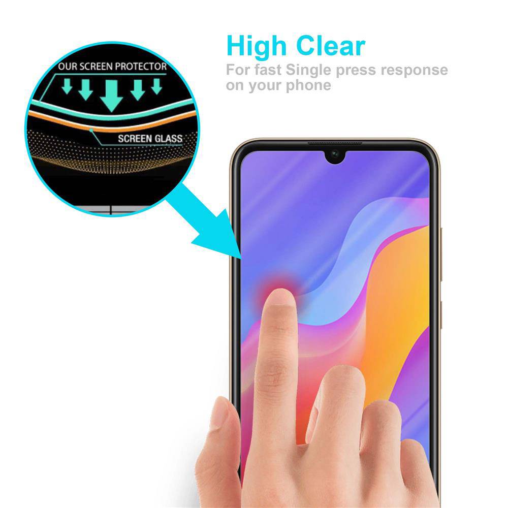 Cadorabo Folie für Honor 8A in KRISTALL KLAR - Gehärtetes Display-Schutzglas (RETAIL PACKAGING)