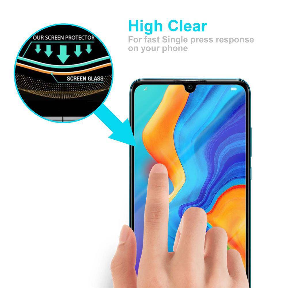 Cadorabo Folie für Huawei P30 LITE in KRISTALL KLAR - Gehärtetes Display-Schutzglas (RETAIL PACKAGING)
