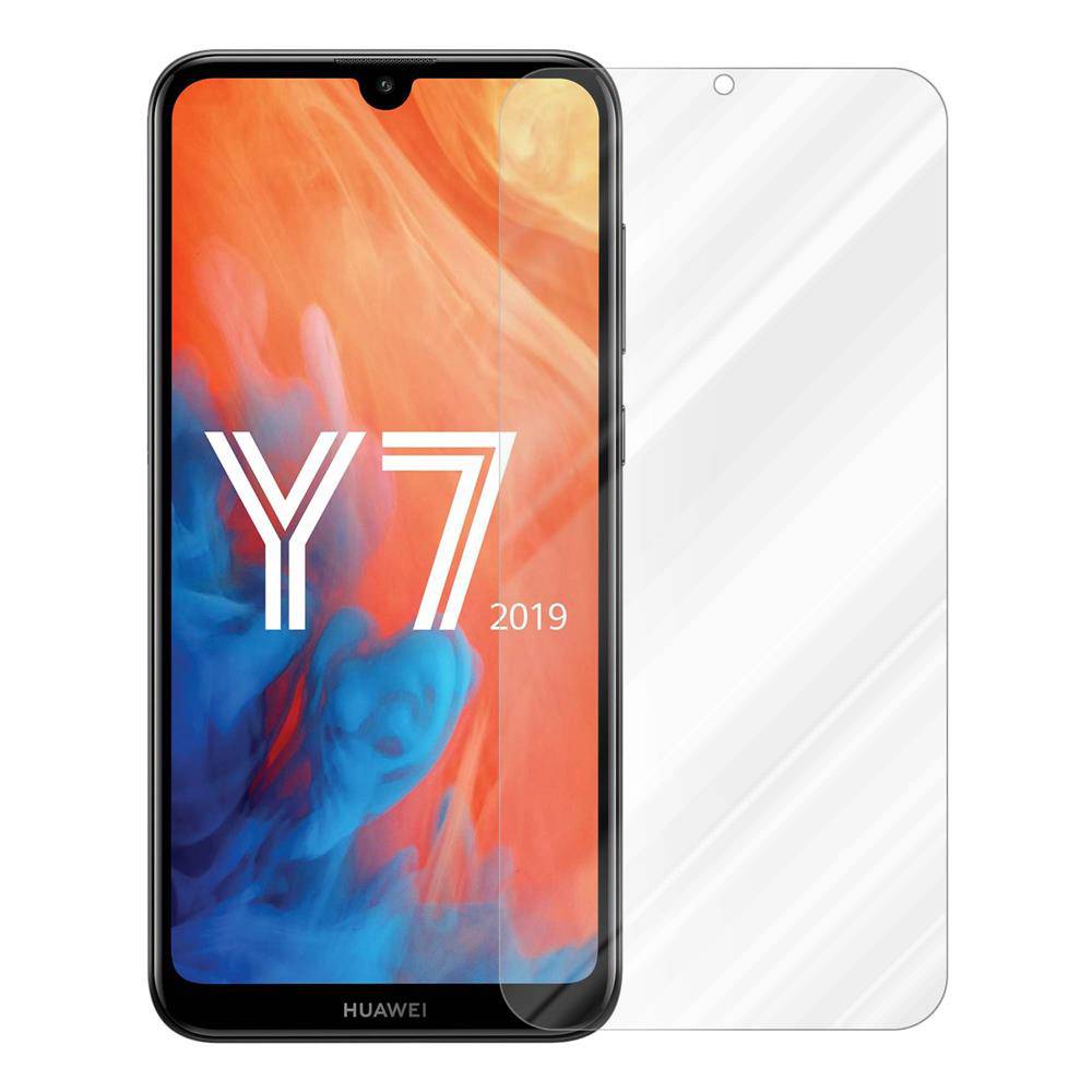 Cadorabo Folie für Huawei Y7 2019 / Y7 PRIME 2019 in KRISTALL KLAR - Gehärtetes Display-Schutzglas (RETAIL PACKAGING)
