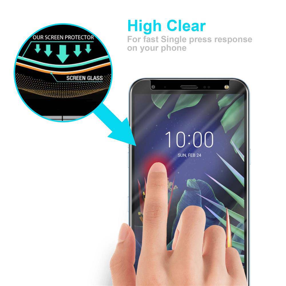 Cadorabo Folie für LG K40 in KRISTALL KLAR - Gehärtetes Display-Schutzglas (RETAIL PACKAGING)