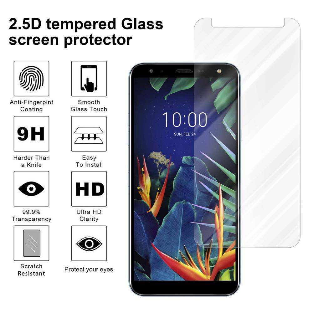 Cadorabo Folie für LG K40 in KRISTALL KLAR - Gehärtetes Display-Schutzglas (RETAIL PACKAGING)