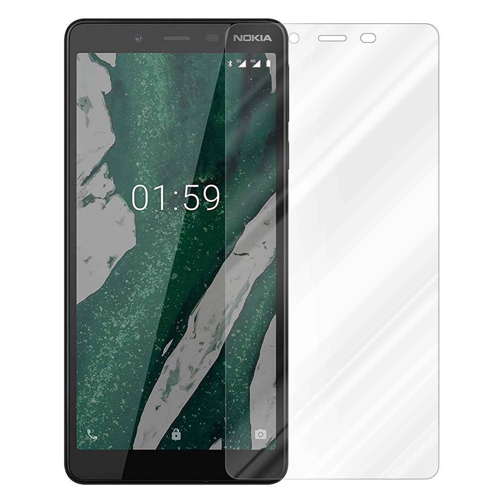 Cadorabo Folie für Nokia 1 PLUS in KRISTALL KLAR - Gehärtetes Display-Schutzglas (RETAIL PACKAGING)