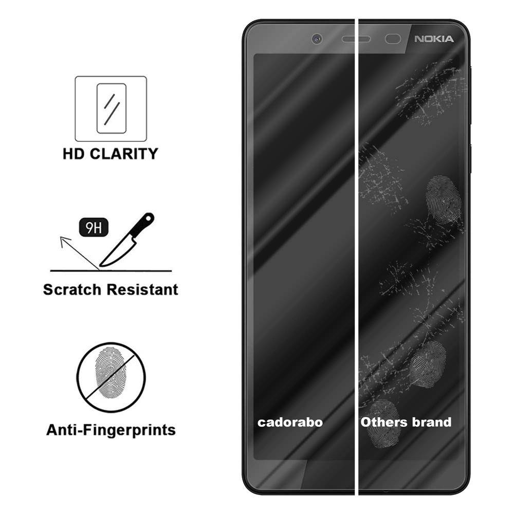 Cadorabo Folie für Nokia 1 PLUS in KRISTALL KLAR - Gehärtetes Display-Schutzglas (RETAIL PACKAGING)