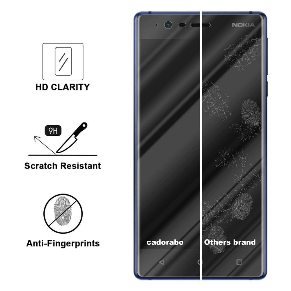 Cadorabo Folie für Nokia 3,1 in KRISTALL KLAR - Gehärtetes Display-Schutzglas (RETAIL PACKAGING)
