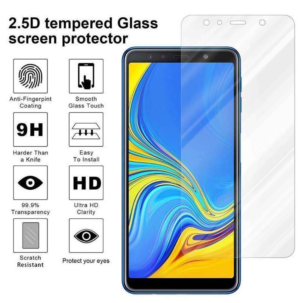 Cadorabo Folie für Samsung Galaxy A9 2018 in KRISTALL KLAR - Gehärtetes Display-Schutzglas (RETAIL PACKAGING)