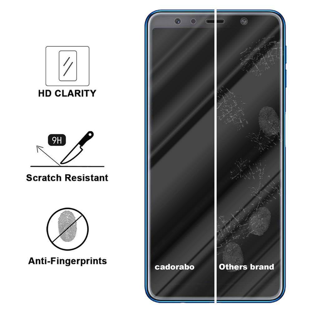 Cadorabo Folie für Samsung Galaxy A9 2018 in KRISTALL KLAR - Gehärtetes Display-Schutzglas (RETAIL PACKAGING)