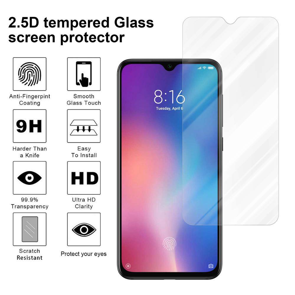 Cadorabo Folie für Xiaomi Mi 9 SE in KRISTALL KLAR - Gehärtetes Display-Schutzglas (RETAIL PACKAGING)