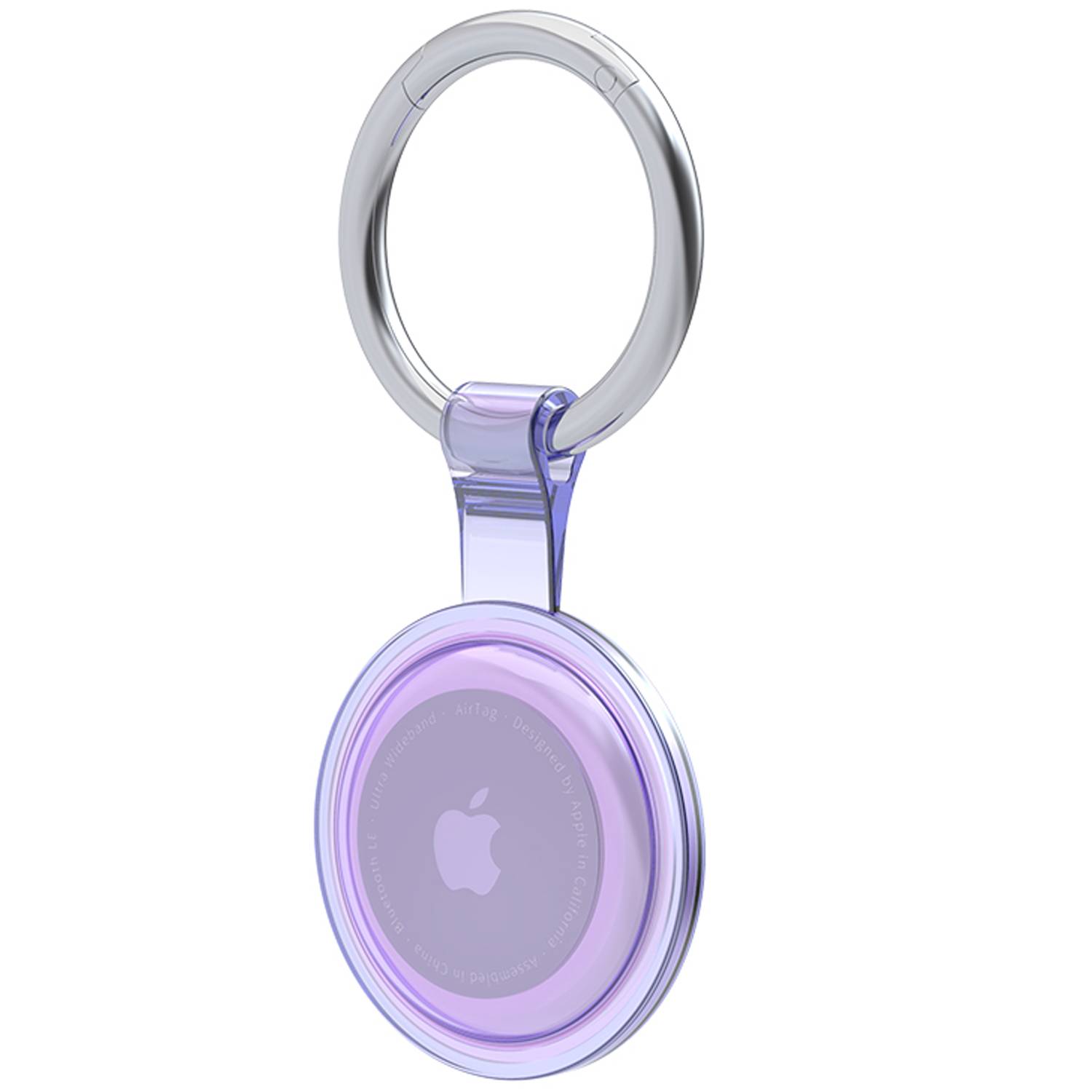 Cadorabo Schlüsselanhänger und Hülle für Airtag in Lila Case Cover Anhänger Schutzhülle