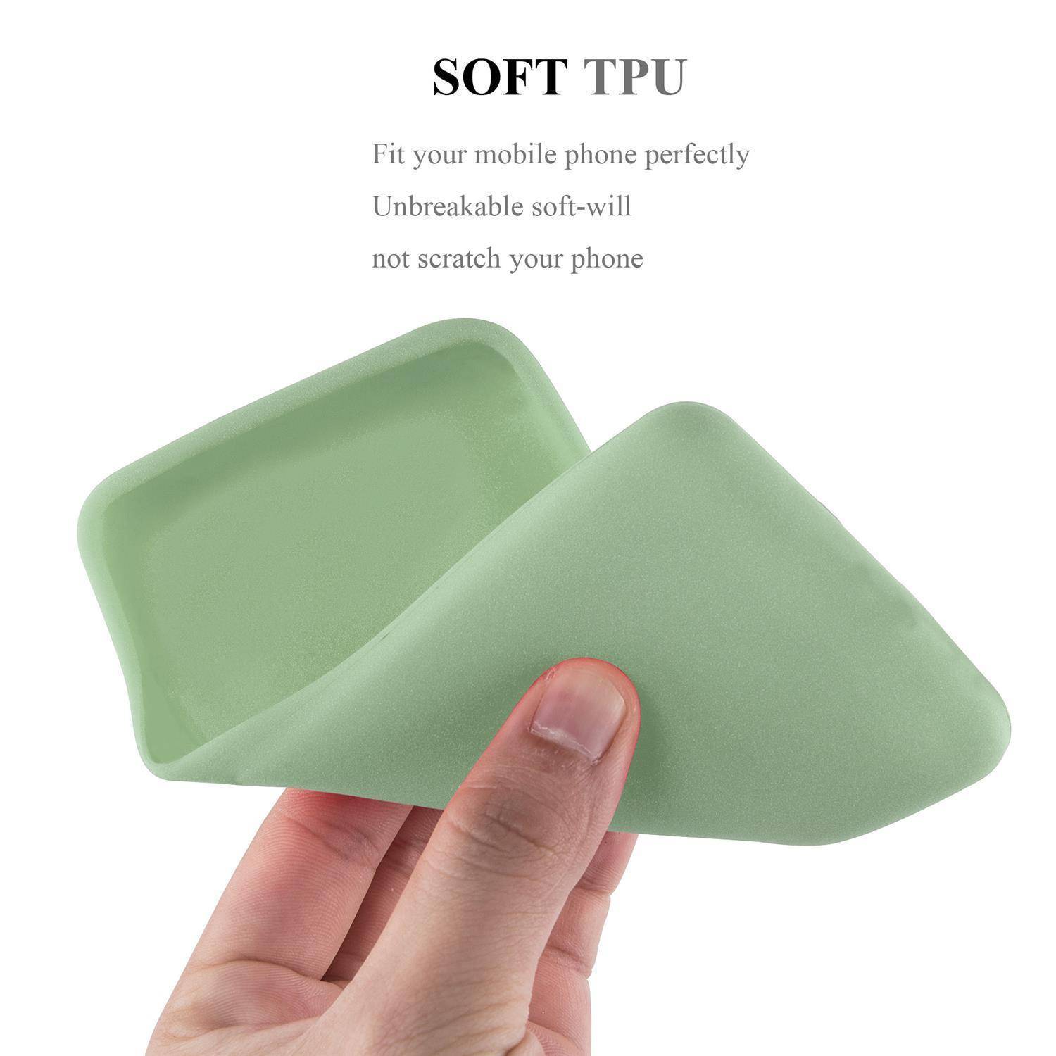 Cadorabo Hülle für Apple iPhone 13 Schutzhülle in Grün Handyhülle TPU Silikon Etui Case Cover