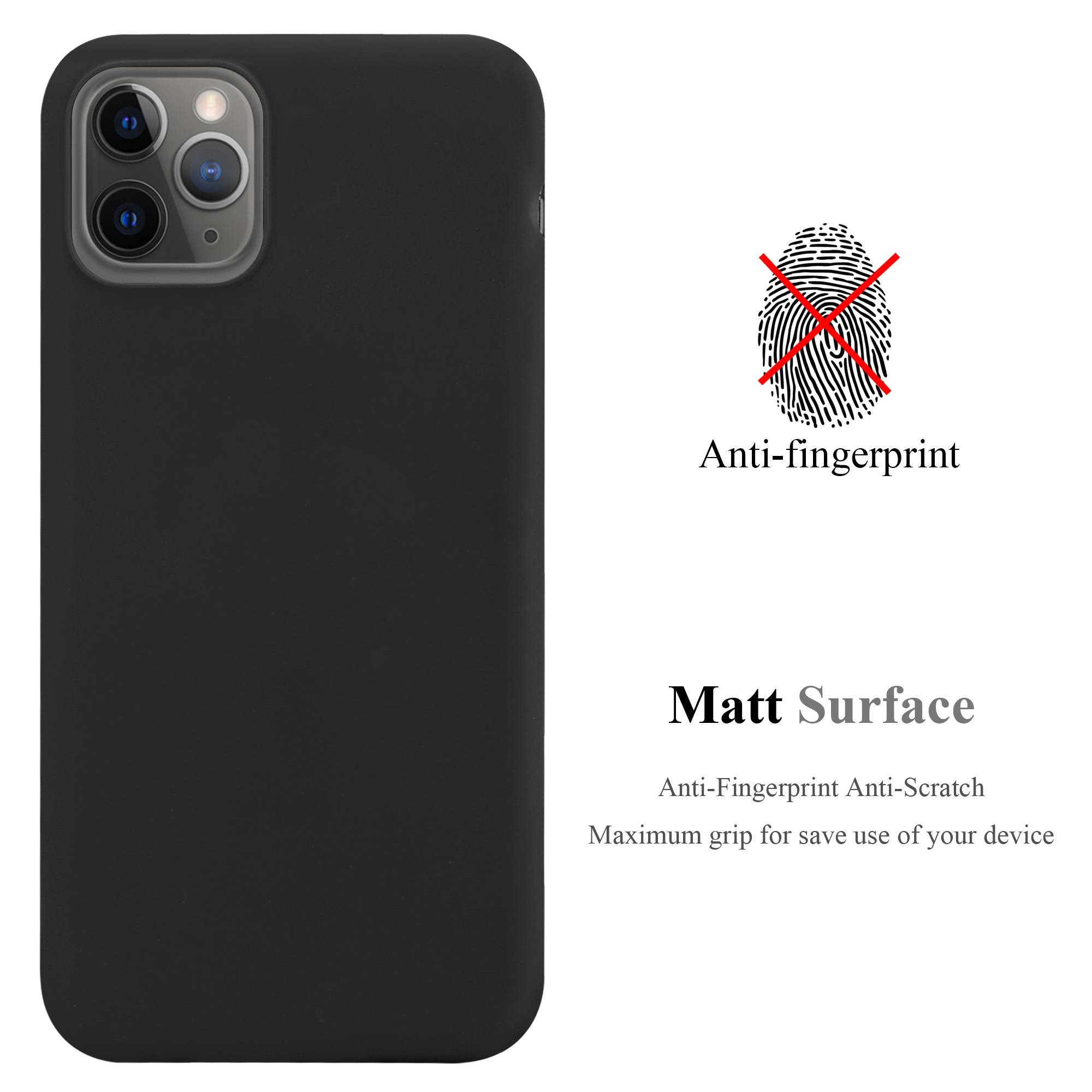 Cadorabo Hülle für Apple iPhone 13 PRO Schutzhülle in Schwarz Handyhülle TPU Silikon Etui Case Cover