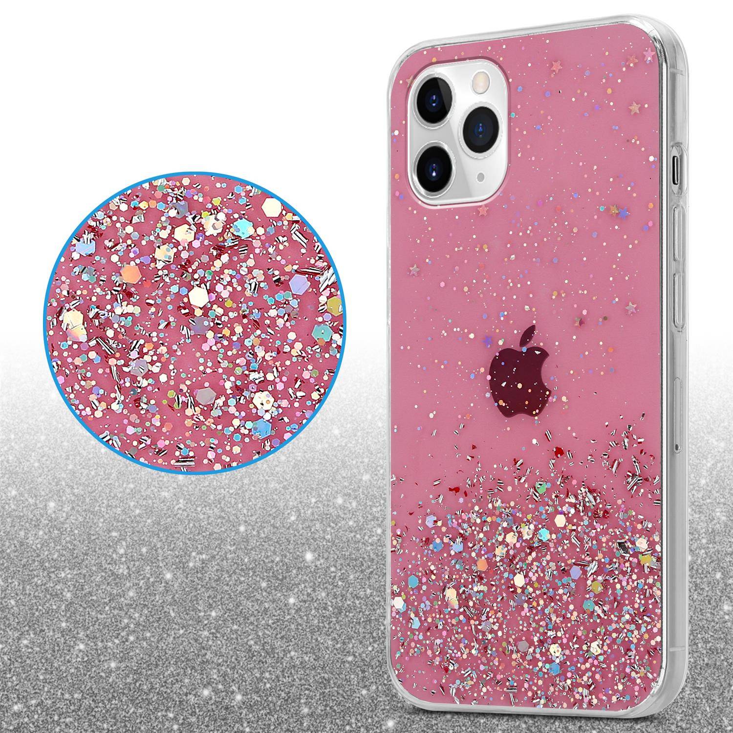 Cadorabo Hülle für Apple iPhone 11 Schutz Hülle in Rosa Handyhülle TPU Etui Glitter Cover Case Glitzer