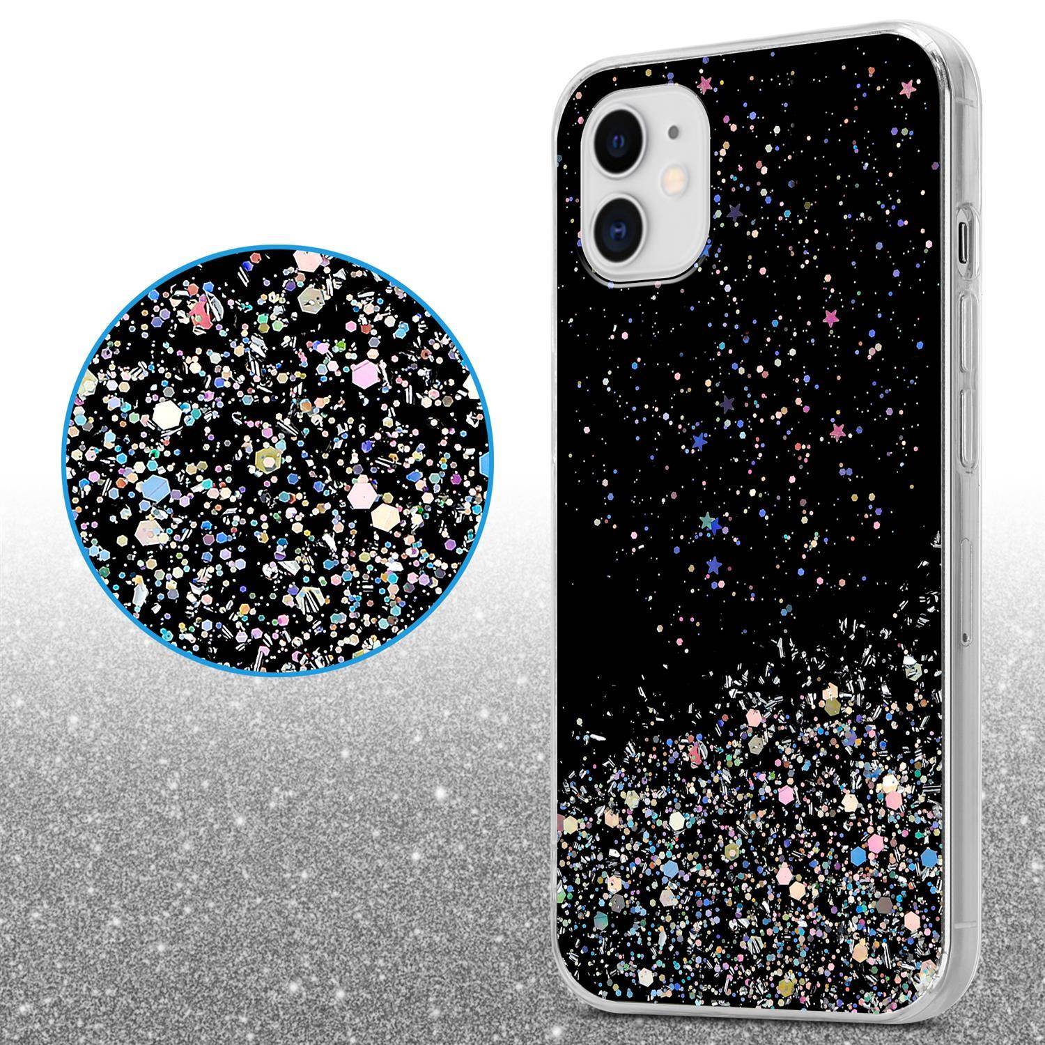 Cadorabo Hülle für Apple iPhone 11 PRO Schutz Hülle in Schwarz Handyhülle TPU Etui Glitter Cover Case Glitzer