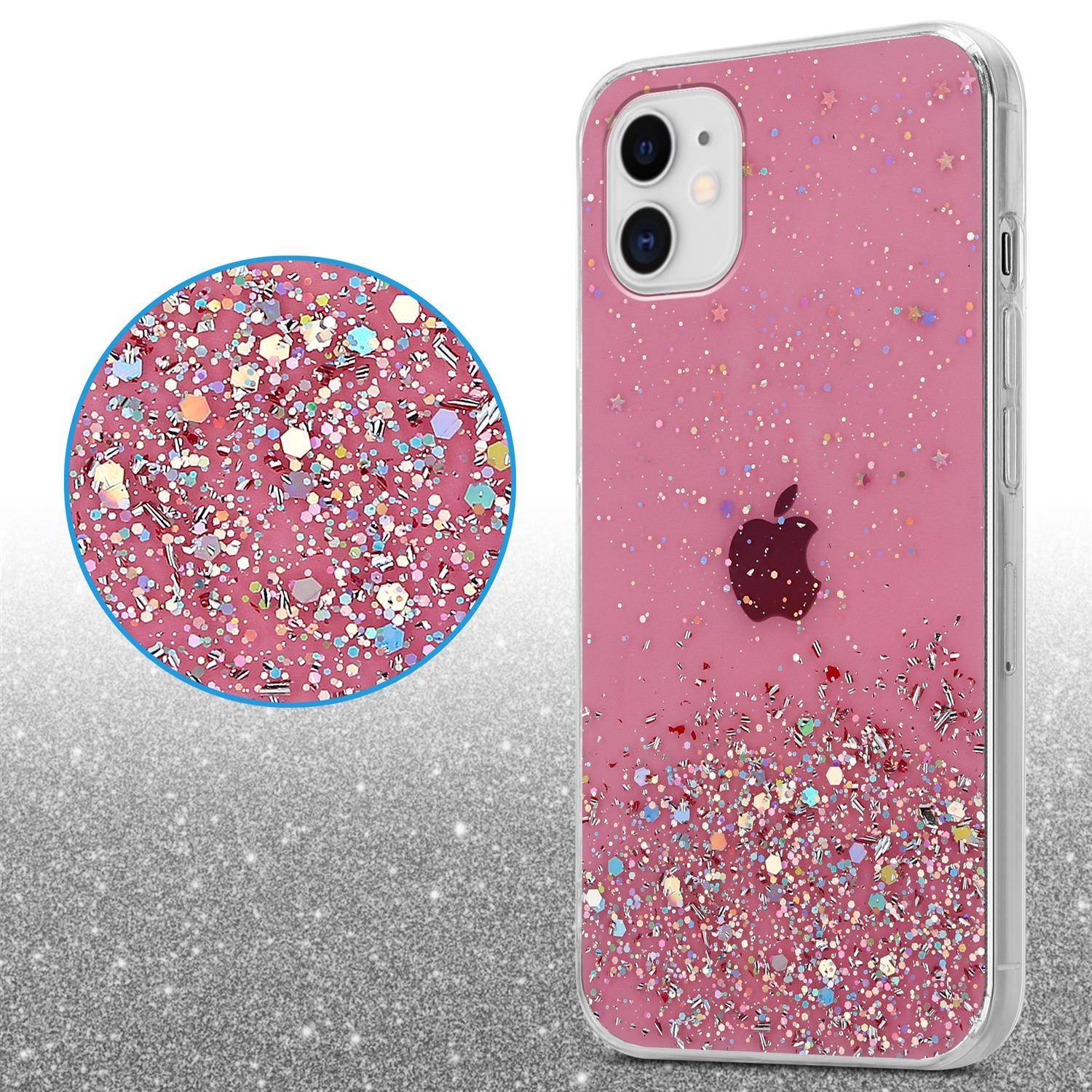 Cadorabo Hülle für Apple iPhone 11 PRO Schutz Hülle in Rosa Handyhülle TPU Etui Glitter Cover Case Glitzer