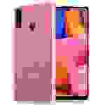 Cadorabo Hülle für Samsung Galaxy A20s Schutz Hülle in Rosa Handyhülle TPU Etui Glitter Cover Case Glitzer
