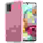 Cadorabo Hülle für Samsung Galaxy A71 4G Schutz Hülle in Rosa Handyhülle TPU Etui Glitter Cover Case Glitzer