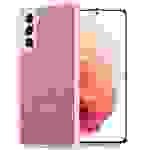 Cadorabo Hülle für Samsung Galaxy S21 5G Schutz Hülle in Rosa Handyhülle TPU Etui Glitter Cover Case Glitzer