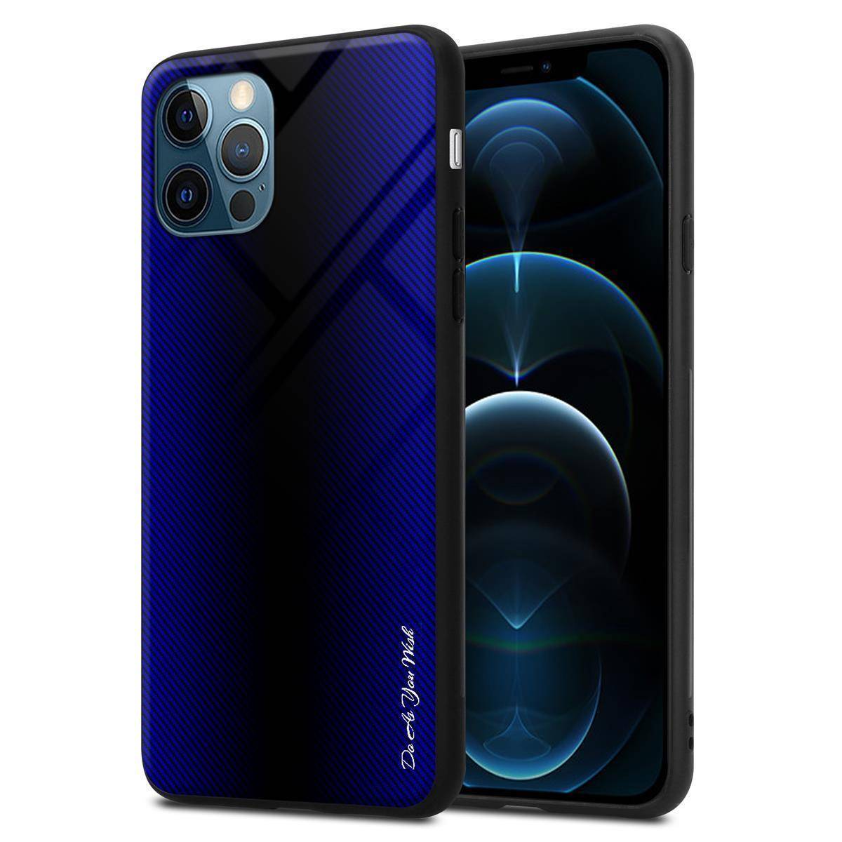 Cadorabo Hülle für Apple iPhone 13 PRO MAX Schutz Hülle in Lila Handyhülle TPU Etui Cover Case Tempered Glas