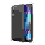 Cadorabo Hülle für Samsung Galaxy A50 4G / A50s / A30s Schutzhülle in Schwarz Handyhülle TPU Etui Kunstleder-Applikation