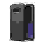 Cadorabo Hülle für Samsung Galaxy S8 PLUS Schutzhülle in Schwarz Handyhülle TPU Etui Kunstleder-Applikation