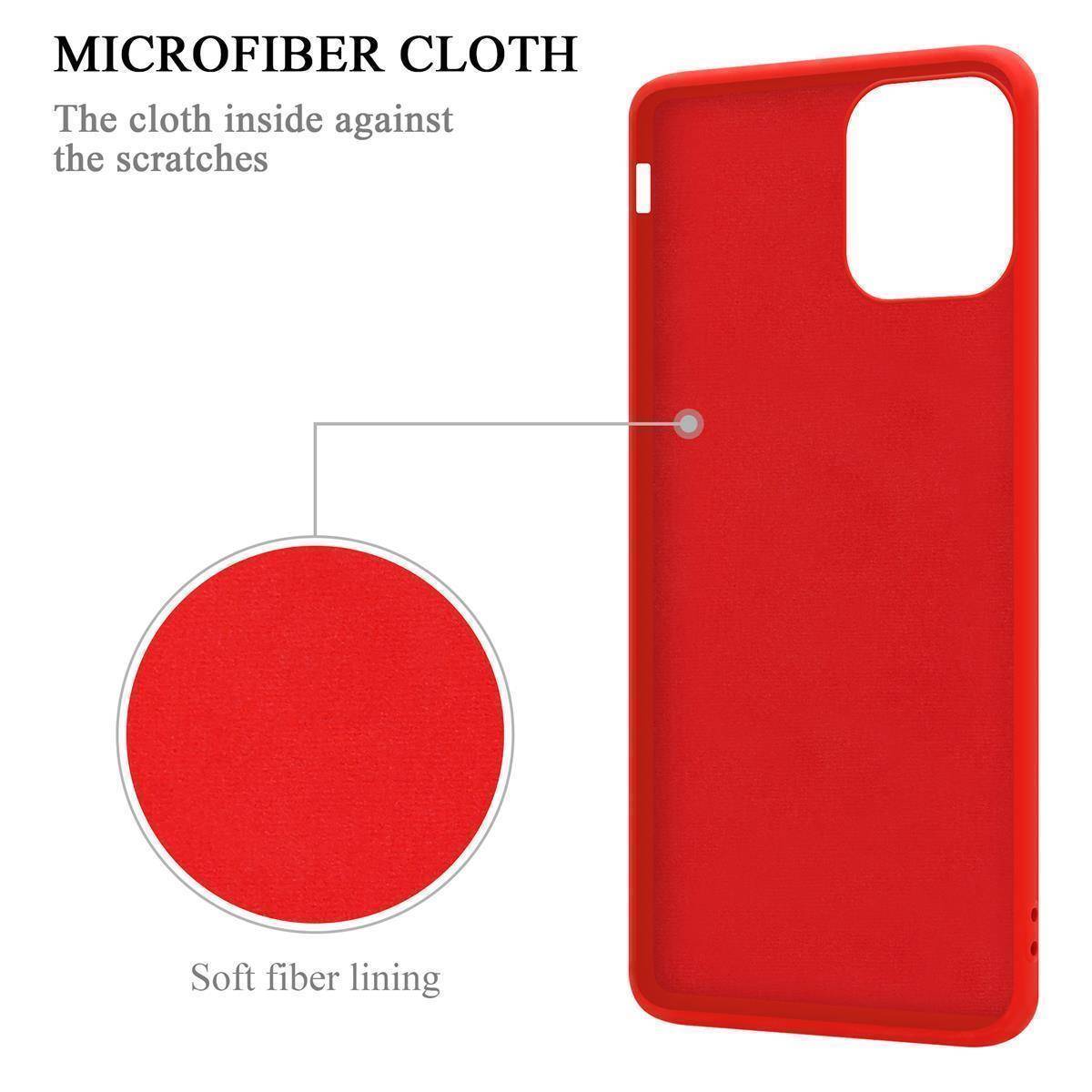Cadorabo Hülle für Apple iPhone 13 PRO Schutz Hülle in Rot Handyhülle TPU Etui Case Cover
