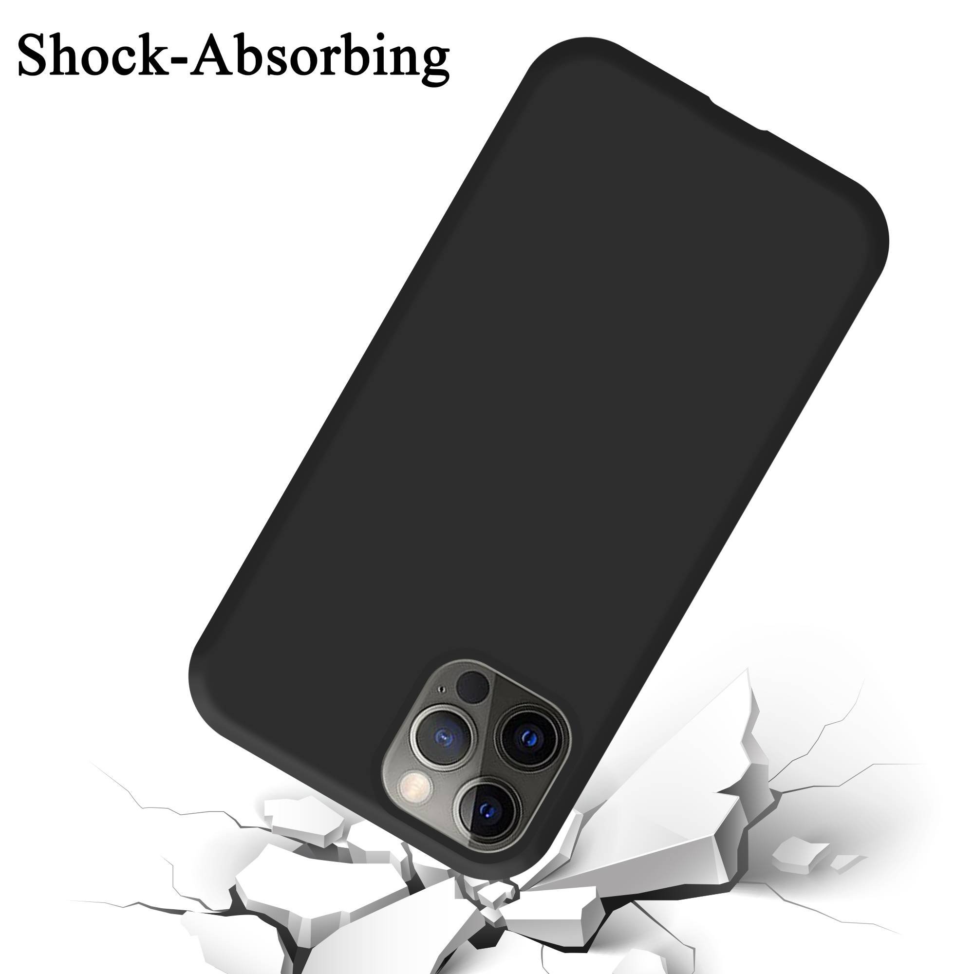 Cadorabo Schutzhülle für Apple iPhone 13 Hülle in Schwarz Handyhülle Case Cover TPU Etui