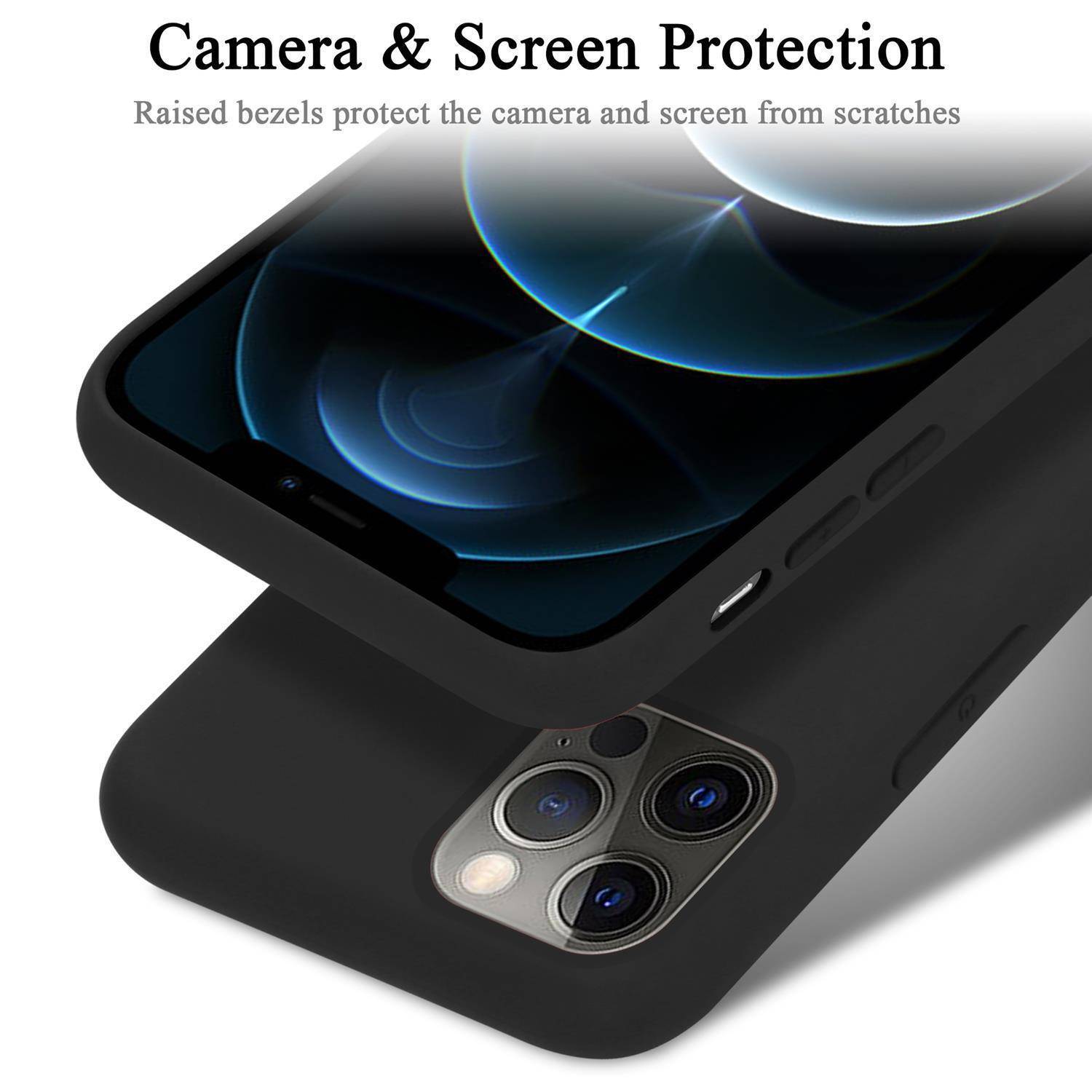 Cadorabo Schutzhülle für Apple iPhone 13 Hülle in Schwarz Handyhülle Case Cover TPU Etui