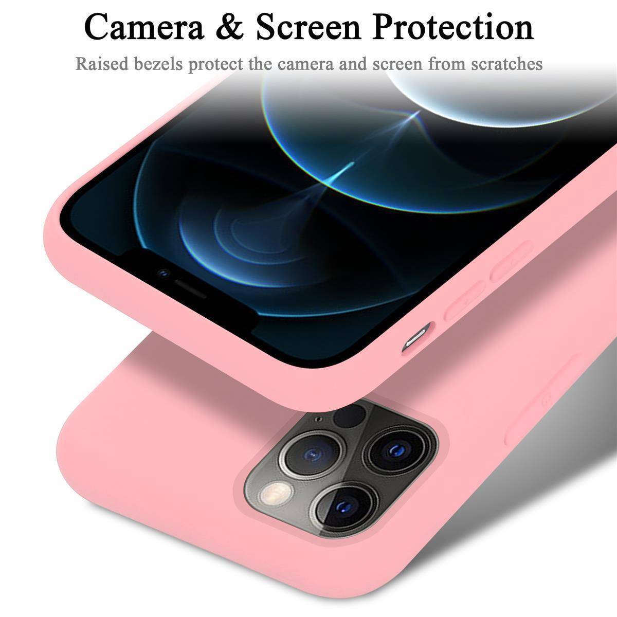 Cadorabo Schutzhülle für Apple iPhone 13 MINI Hülle in Rosa Handyhülle Case Cover TPU Etui