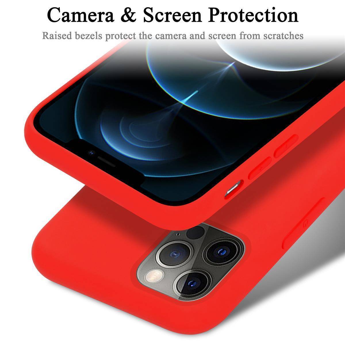 Cadorabo Schutzhülle für Apple iPhone 13 MINI Hülle in Rot Handyhülle Case Cover TPU Etui