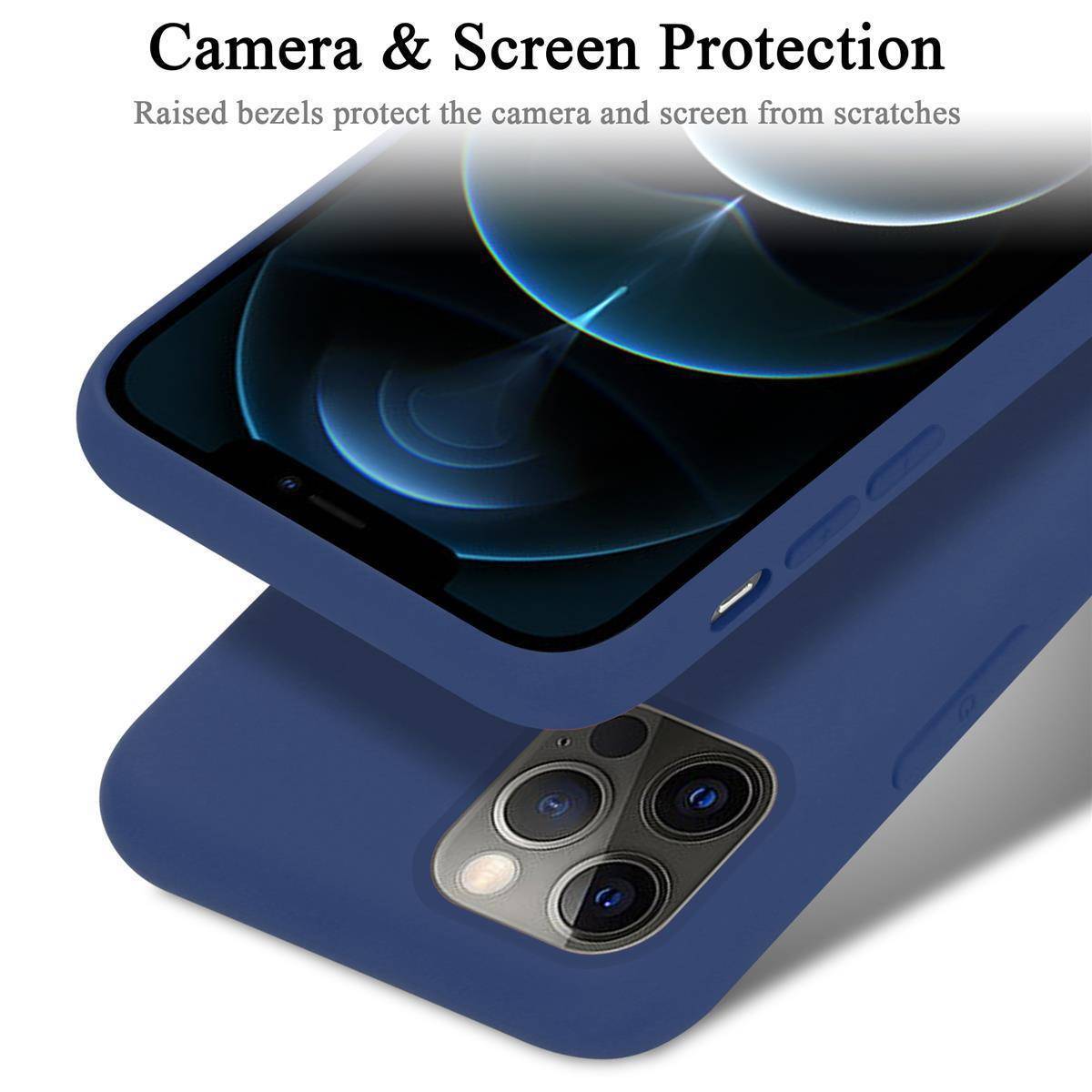 Cadorabo Schutzhülle für Apple iPhone 13 PRO Hülle in Blau Handyhülle Case Cover TPU Etui