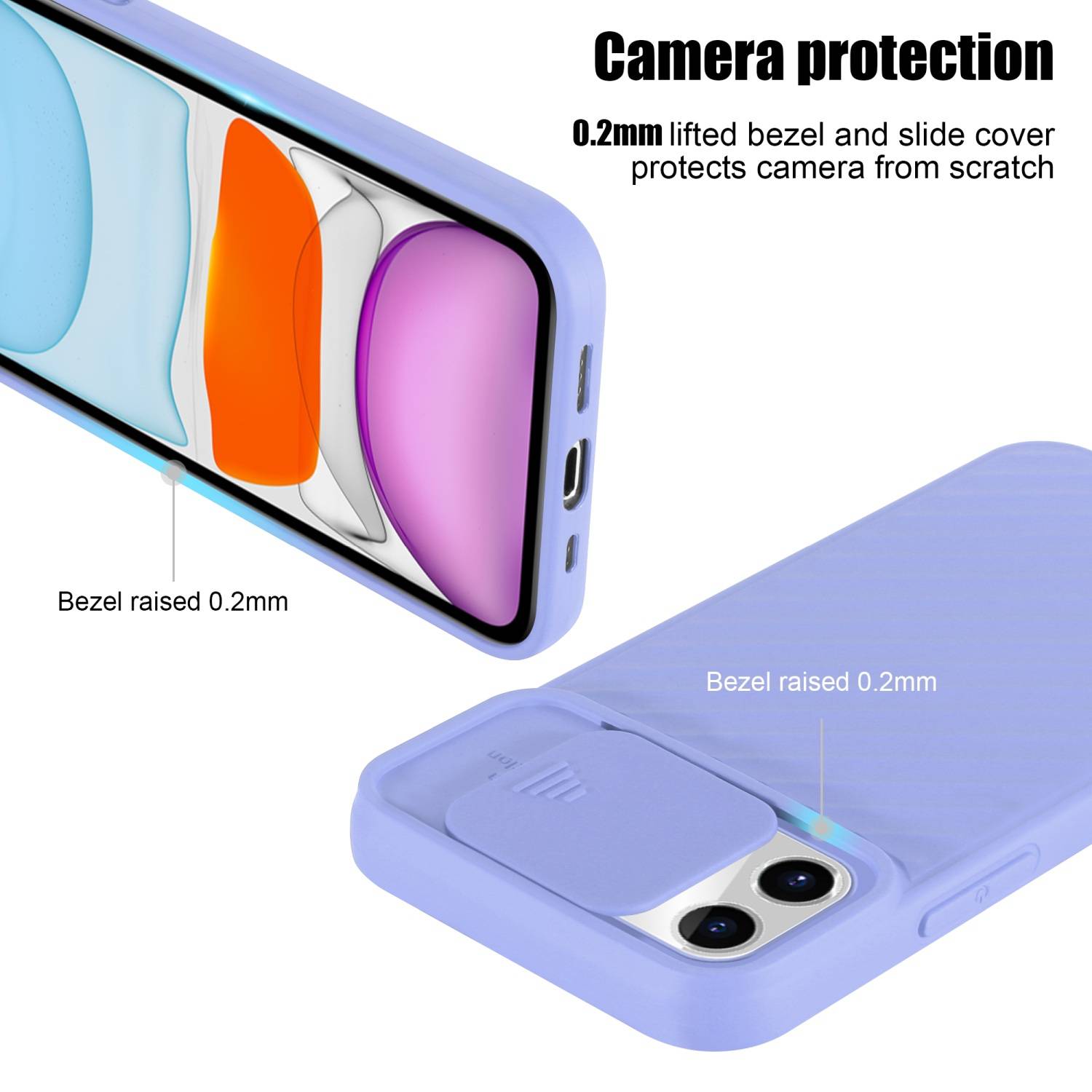 Cadorabo Hülle für Apple iPhone 11 Schutzhülle in Lila TPU Cover Etui Kameraschutz