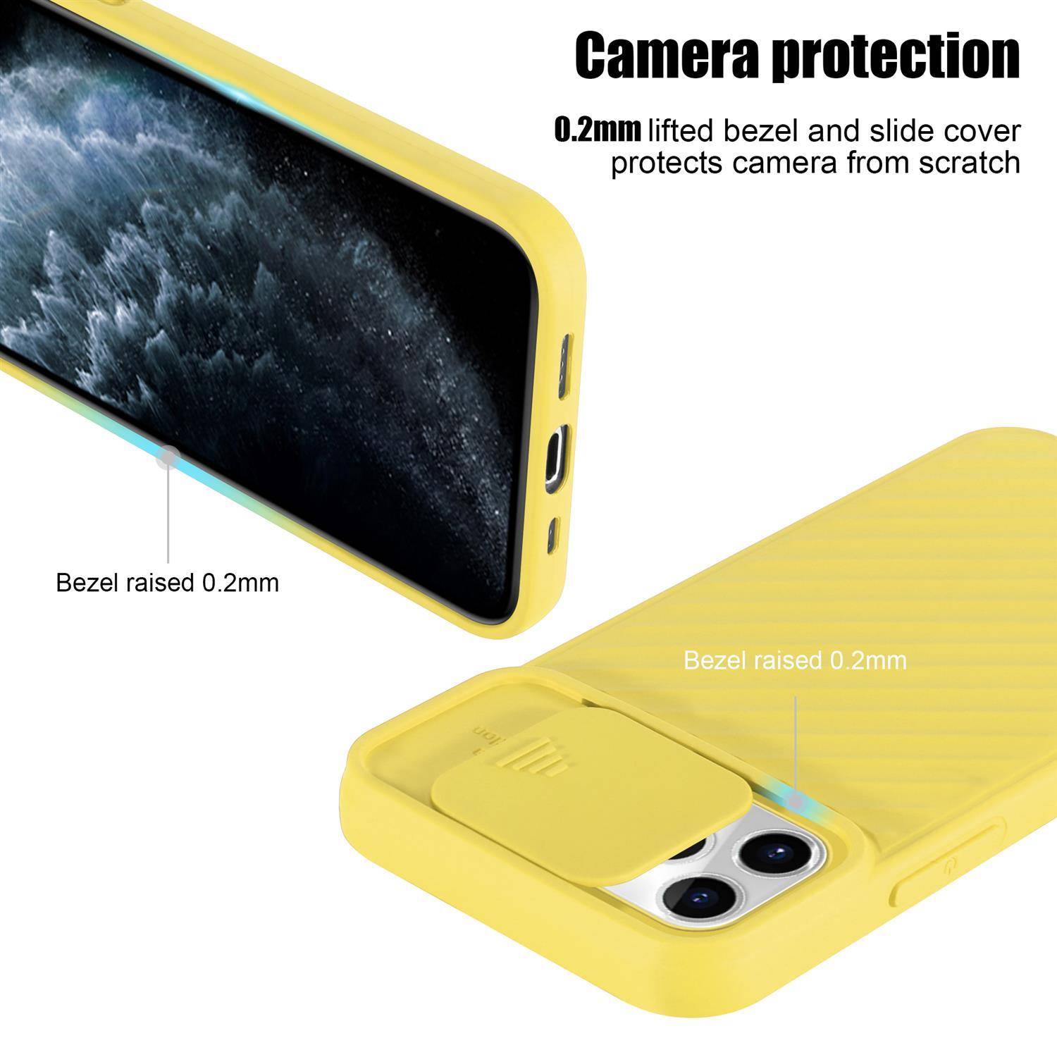Cadorabo Hülle für Apple iPhone 11 PRO Schutzhülle in Gelb TPU Cover Etui Kameraschutz
