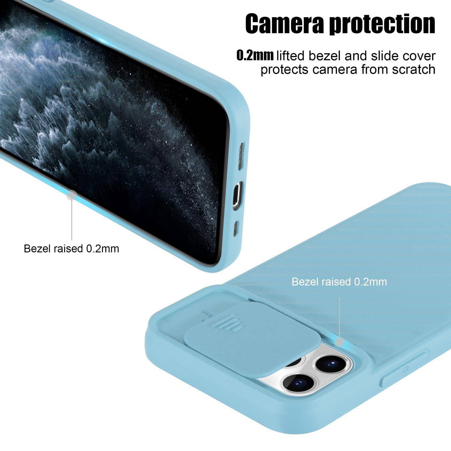 Cadorabo Hülle für Apple iPhone 11 PRO MAX Schutzhülle in Türkis TPU Cover Etui Kameraschutz